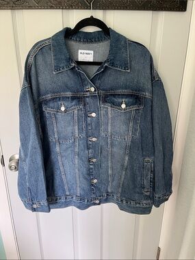 Old Navy Oversized Washed Blue Denim Jacket